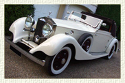 1930 Rolls Royce Phantom II Continental half-back convertible in White with White walled tyres