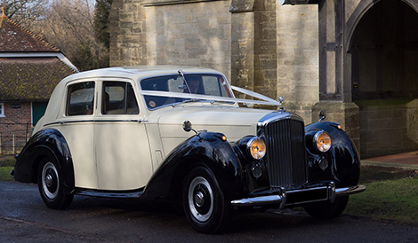 1952 Bentley R type Sports in Ivory with Black running boards and Arches and cream leather interior