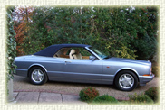 Bentley Azure Convertible in Silver Blue with electronic retractable roof.